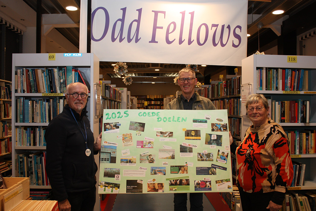 Boekwinkel Odd Fellows levert in 2025 € 30.000,- op voor goede doelen